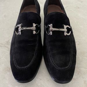 Ferragamo Suede Italian Loafer Size 10E (Wide)